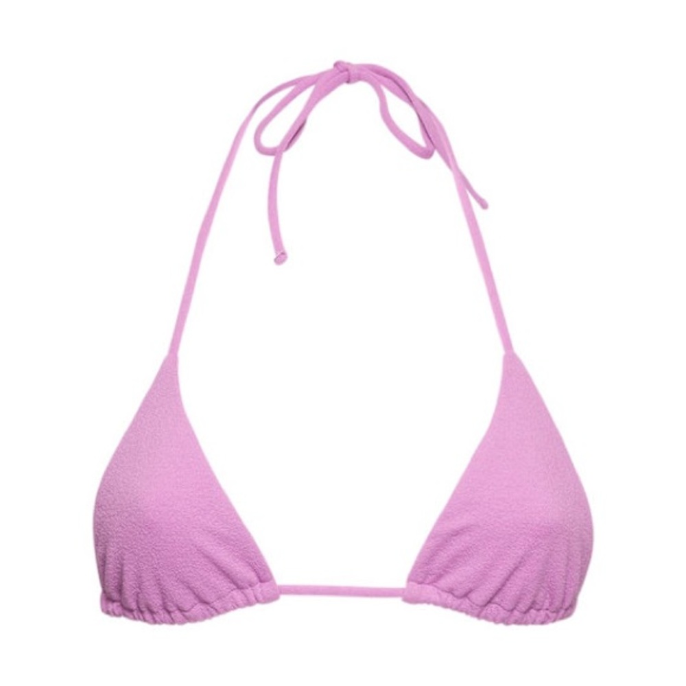 Matteau textured string bikini top pink